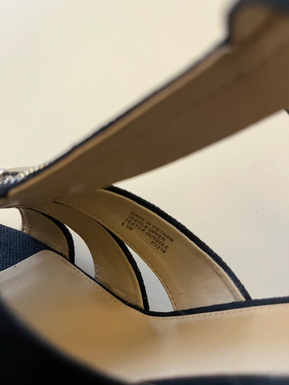 Michael Kors Berkley Wedge Canvas Black Espadrille Wedge Sandals with Front Zip - Picture 5 of 6
